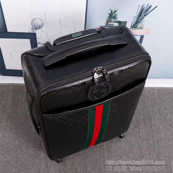 GUCCI古馳 專櫃限量版 超耐磨損萬向輪 加厚全鋁合金 時尚個性拉杆箱 16寸旅行箱 可登機  xbt1026